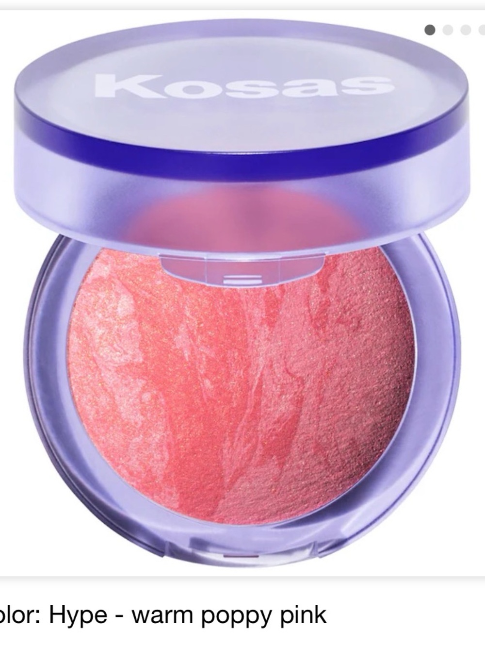 Kosas Warm Poppy Pink Baked Blush